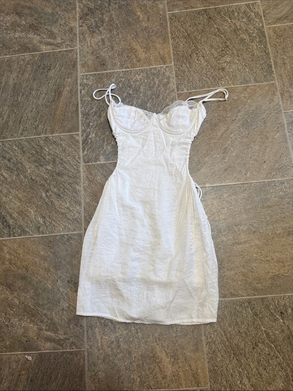 Princess Polly White Spaghetti Strap Bodycon Dress
